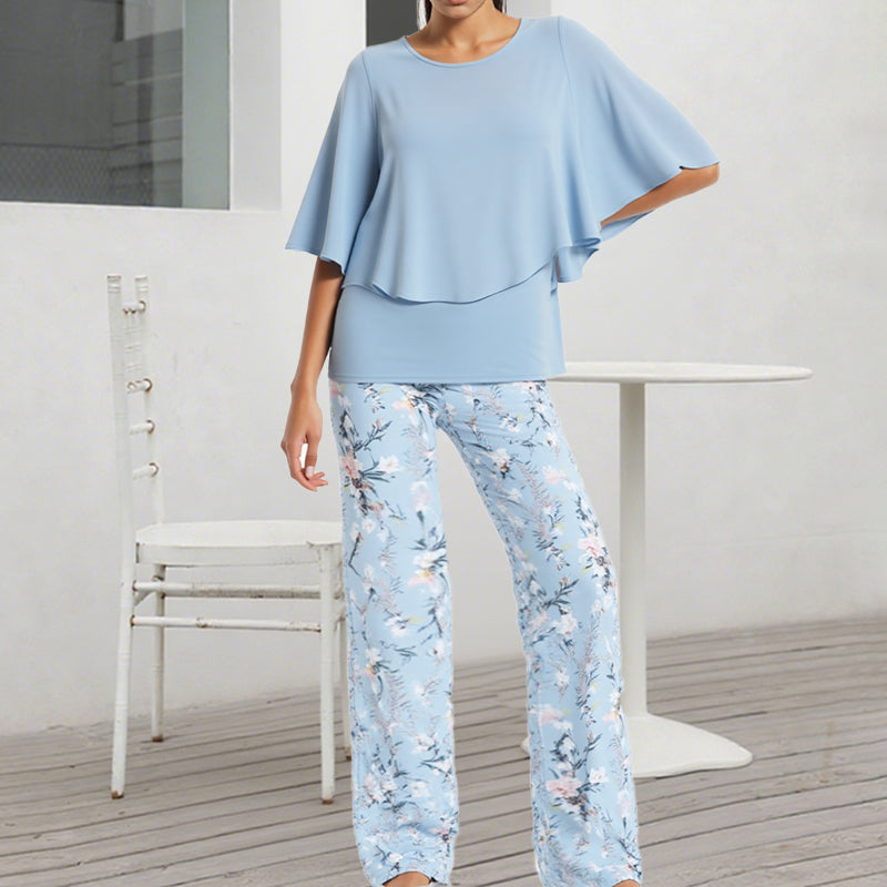 🔥LAST DAY SALE - 49% OFF🔥Women’s Printed Pants and Crew Neck Top Set