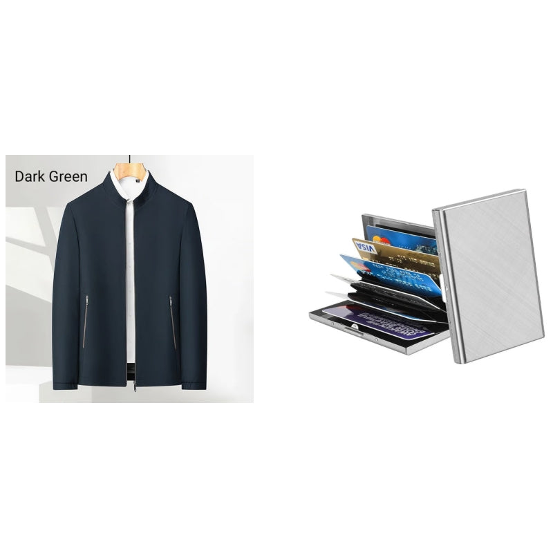 👑Men's Standing Collar Zipper Casual Jacket