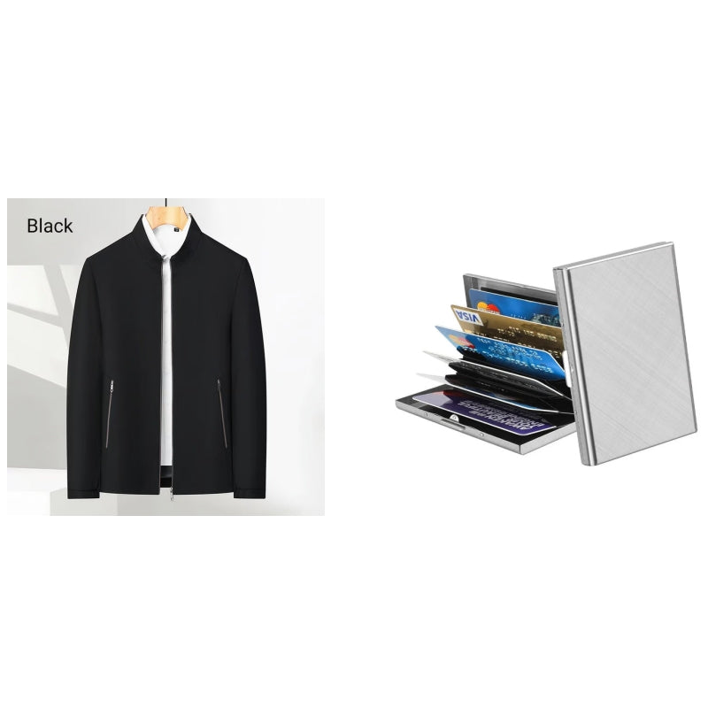 👑Men's Standing Collar Zipper Casual Jacket