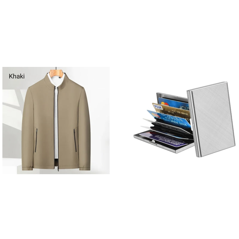 👑Men's Standing Collar Zipper Casual Jacket