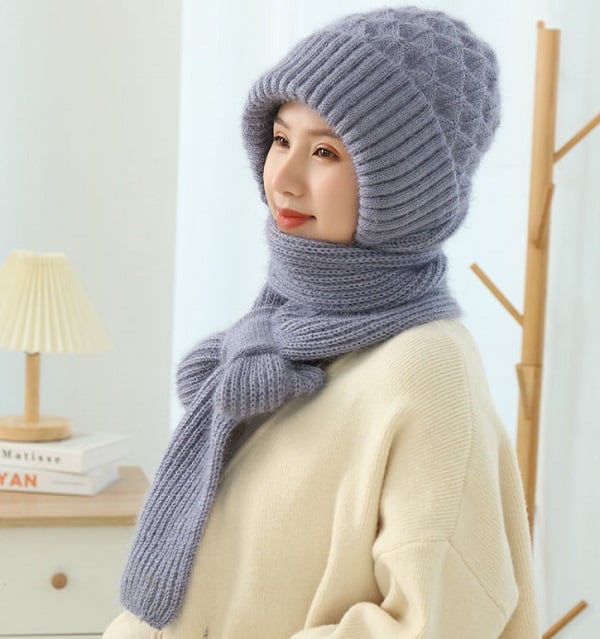 🔥Winter Versatile Knitted Hooded Scarf for Women