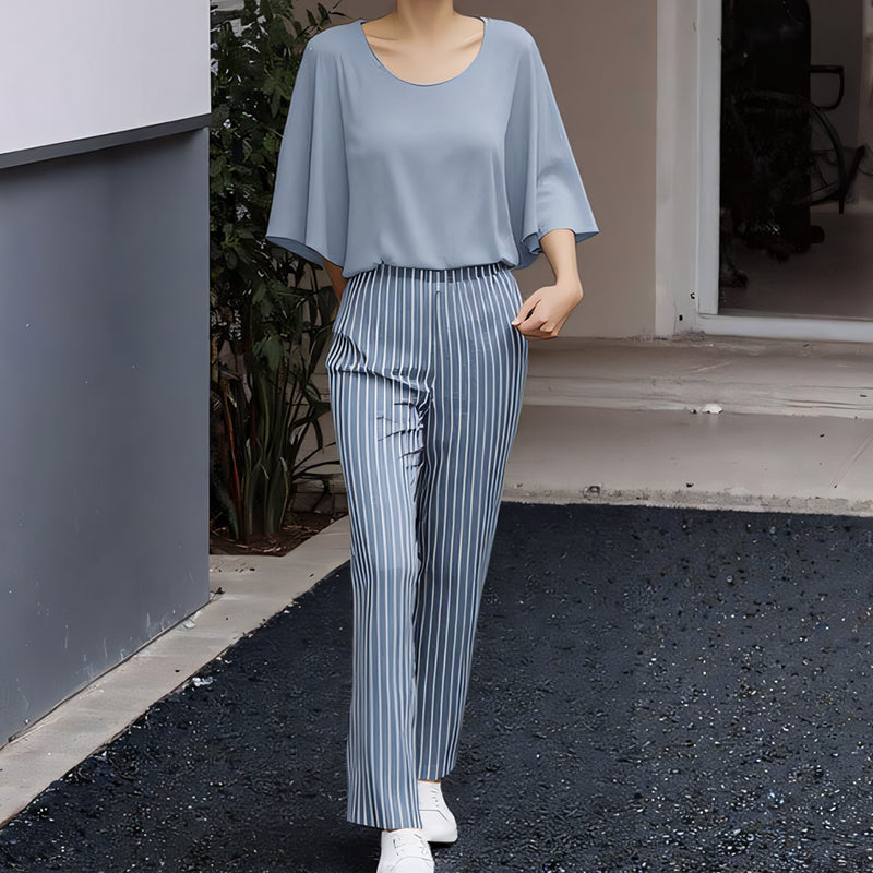 🔥LAST DAY SALE - 49% OFF🔥Women’s Printed Pants and Crew Neck Top Set