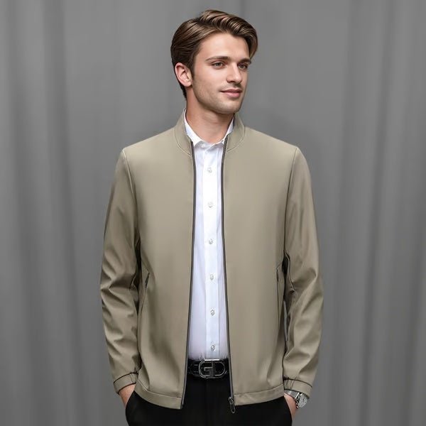 👑Men's Standing Collar Zipper Casual Jacket