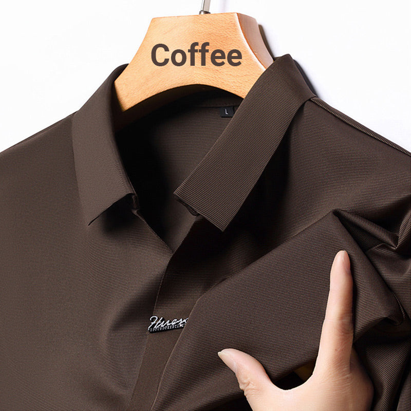 🔥Men’s Casual Lapel Breathable Wrinkle-free T-shirt