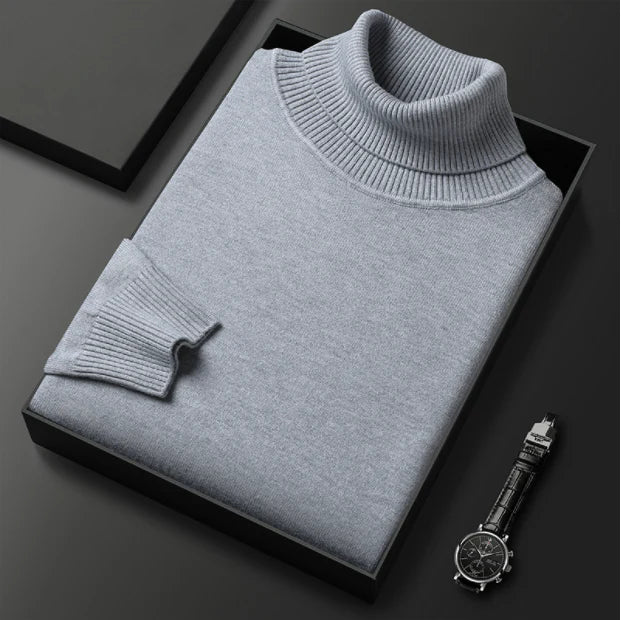 HOT SALE-50% OFF ✨Men's Solid Color Premium Turtleneck Sweater