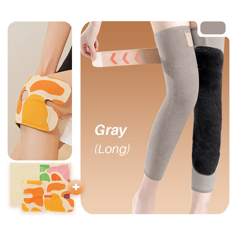 Winter Seamless Knee Warmers with Pockets