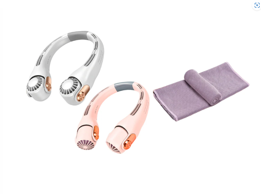 🥳2026 HOT SALE🥳💞50K+ SOLD!🍃 Neck Air Conditioner Fan – Ultra‑quiet, 360° rotating, 3 speeds. Hands‑free cooling, long battery. Summer essential! 😎🌬️
