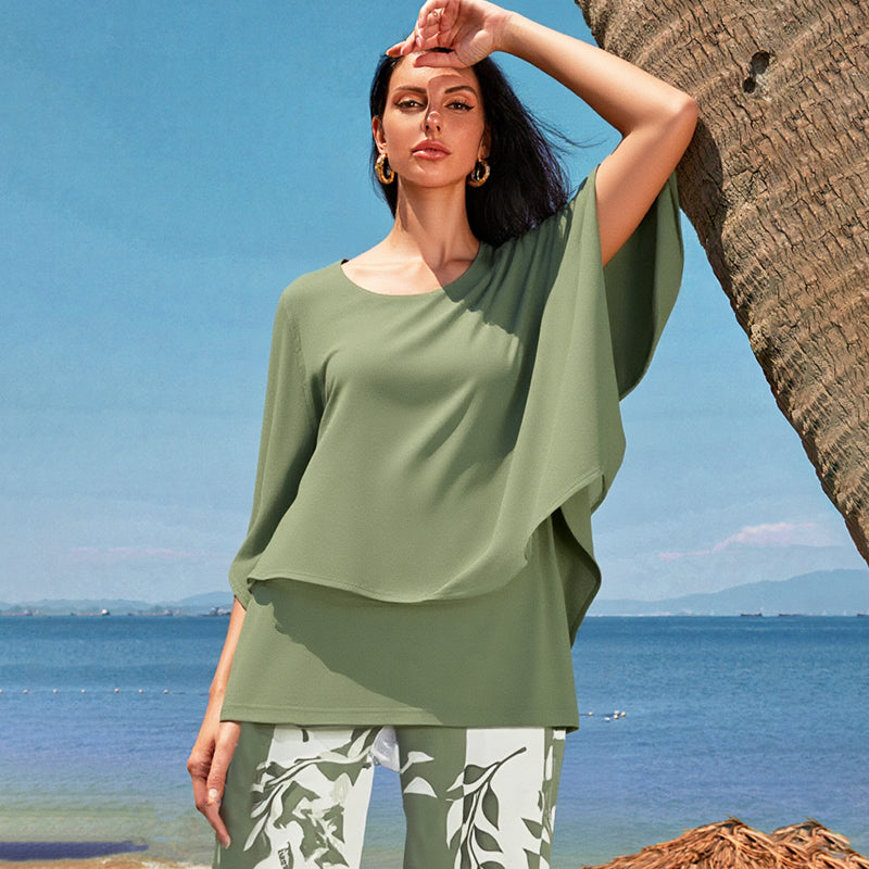 🔥LAST DAY SALE - 49% OFF🔥Women’s Printed Pants and Crew Neck Top Set