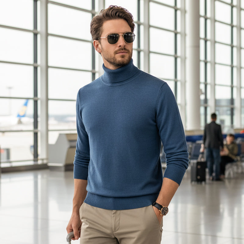 HOT SALE-50% OFF ✨Men's Solid Color Premium Turtleneck Sweater