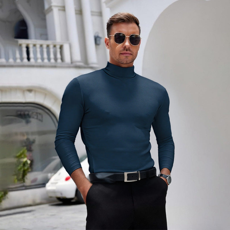 ๐ 60% OFF NOW! ๐ฅ Men's High Neck Slim Fit T-Shirt - Stretchy & Breathable for Gym or Casual, Modern Style & Comfort ๐โโ๏ธ๐ฆ