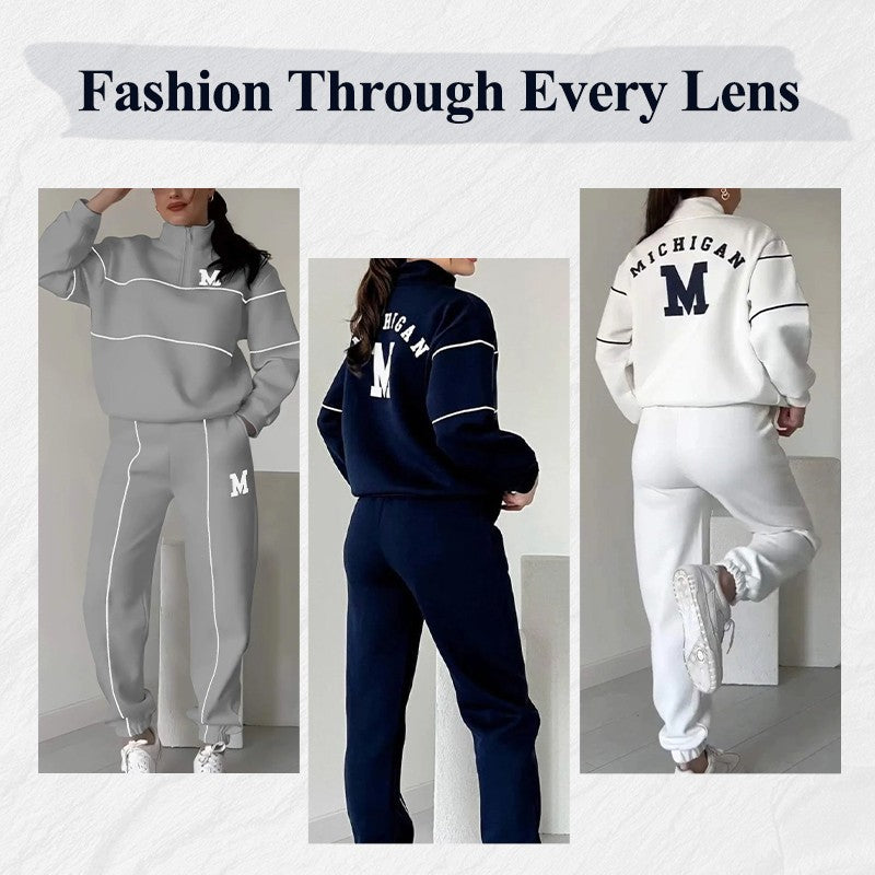 Casual Line Sweatshirt 2-Piece Set