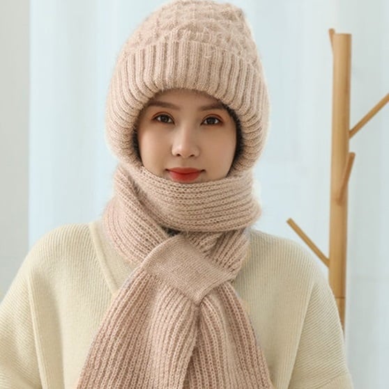 🔥Winter Versatile Knitted Hooded Scarf for Women
