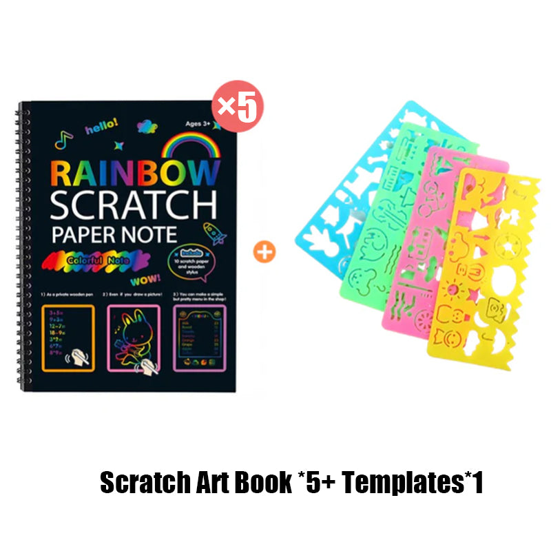 BUY 2 GET 1 FREEšØCreative Rainbow Scratch Art Notebook