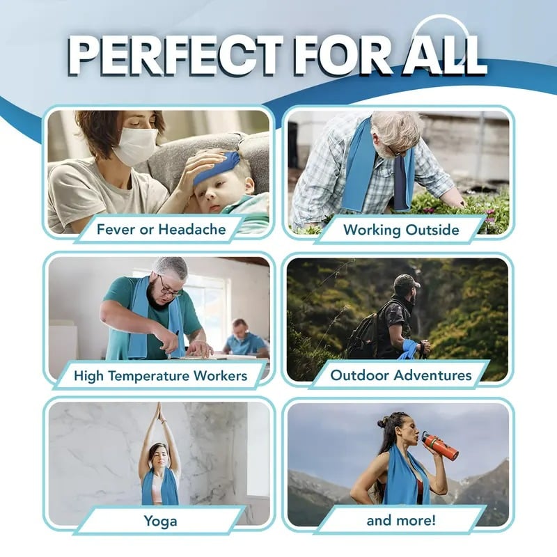 🎉Buy 3 Get 2 Free-Limited Sale🔥Cold Sweat Towel You Can Use Anywhere, Anytime! Reusable Soft Absorbent Cooling Portable