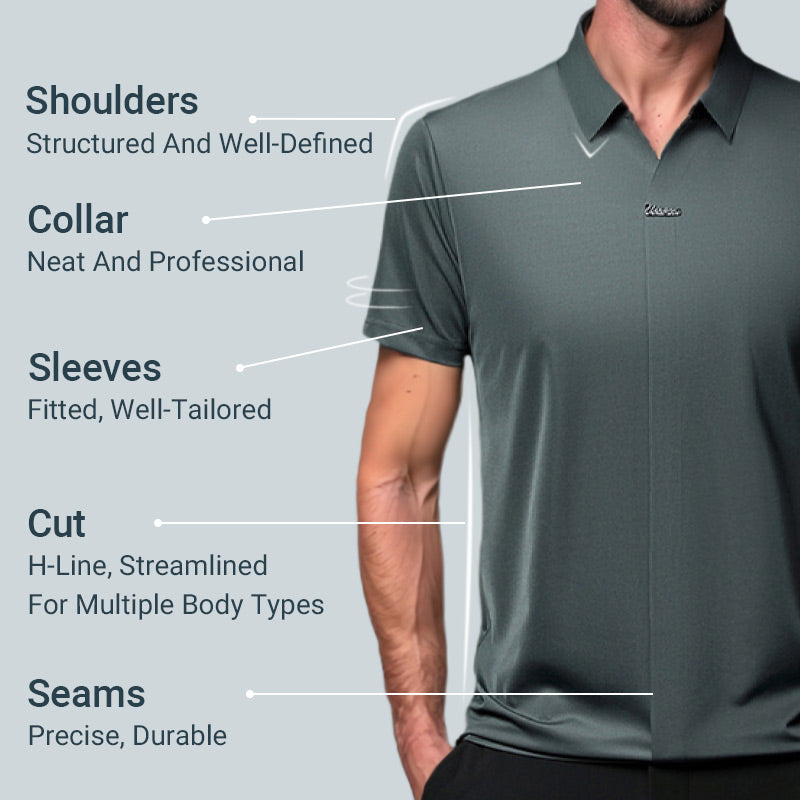 🔥Men’s Casual Lapel Breathable Wrinkle-free T-shirt