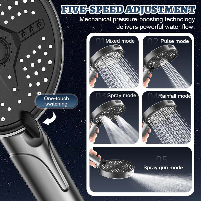 🔥Hot Sale🔥5-in-1Multi-Functional High Pressure Handheld Shower Head