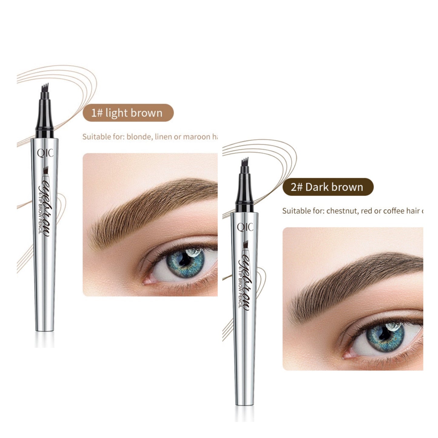 🎉High Quality 3D Waterproof Microblading Eyebrow Pen 4 Fork Tip Tattoo Pencil