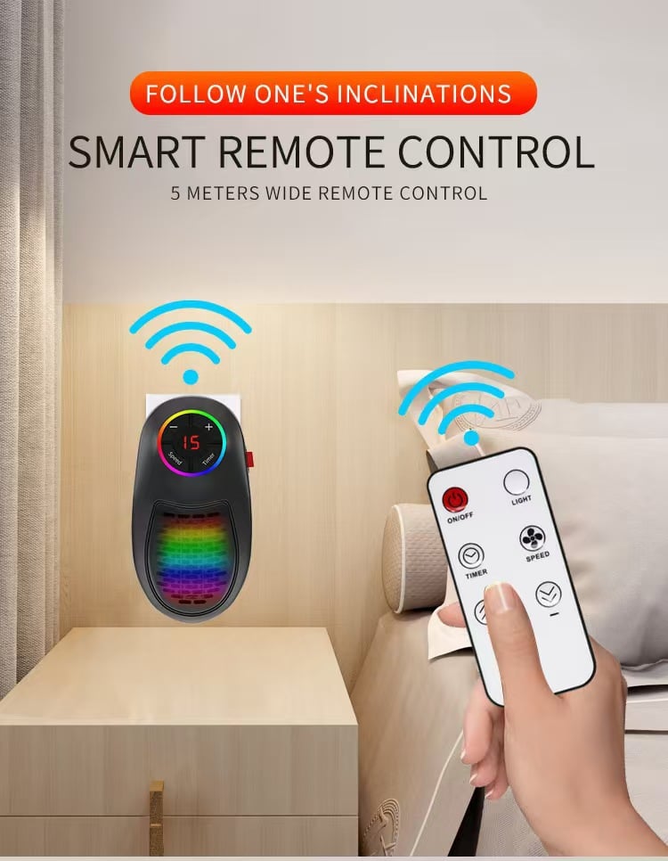 š„LAST DAY SALE 50% OFF!!šFlash Saleā” 50K+ SOLD! Almost Gone-š„Easylife Plug-in Go Heater ā Portable Ceramic Heater with Adjustable Temperature & Remote Control