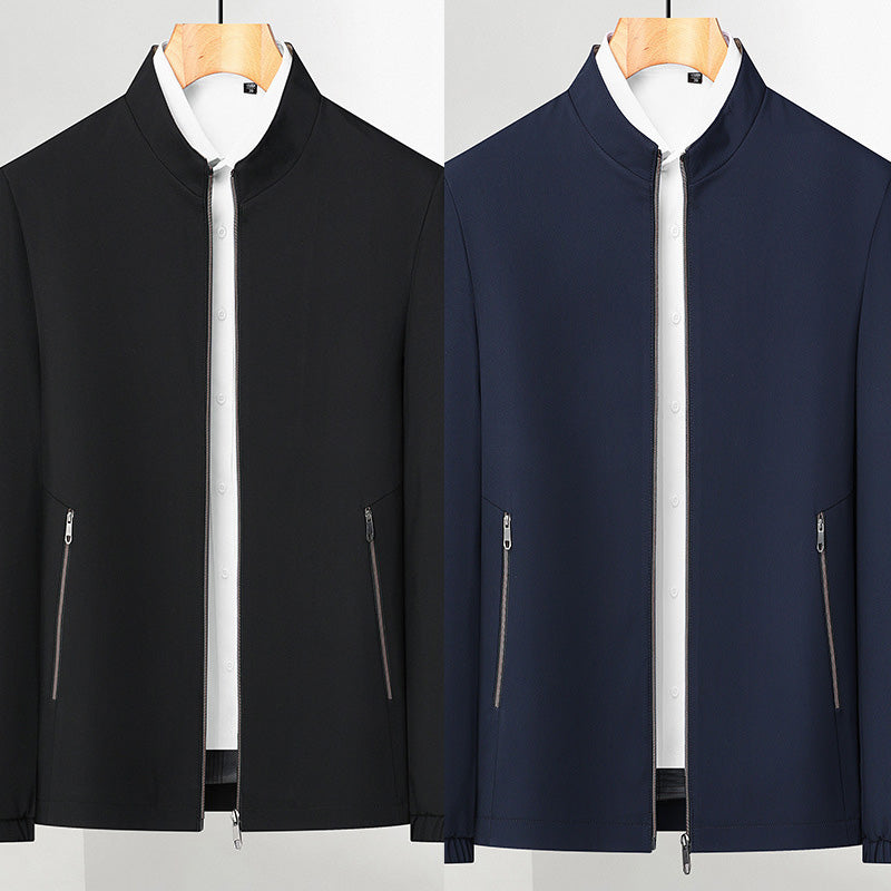 👑Men's Standing Collar Zipper Casual Jacket