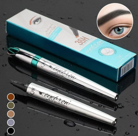 🎉High Quality 3D Waterproof Microblading Eyebrow Pen 4 Fork Tip Tattoo Pencil