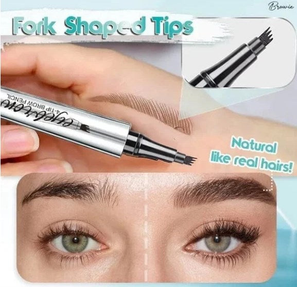 🎉High Quality 3D Waterproof Microblading Eyebrow Pen 4 Fork Tip Tattoo Pencil