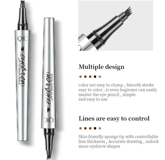 🎉High Quality 3D Waterproof Microblading Eyebrow Pen 4 Fork Tip Tattoo Pencil