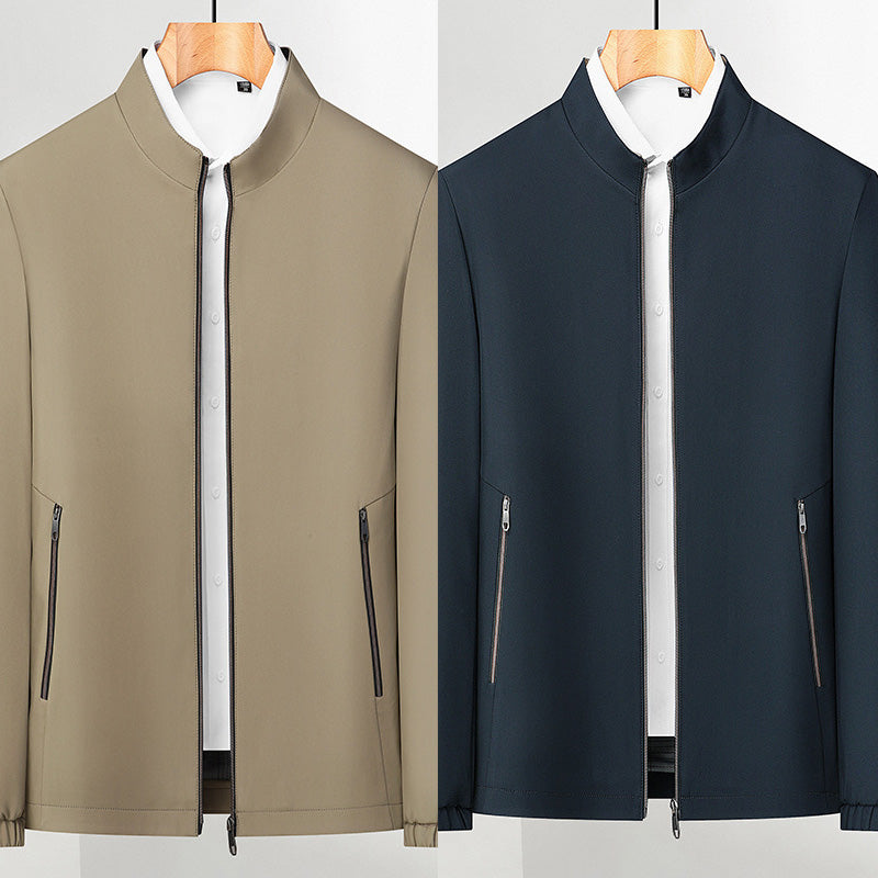 👑Men's Standing Collar Zipper Casual Jacket