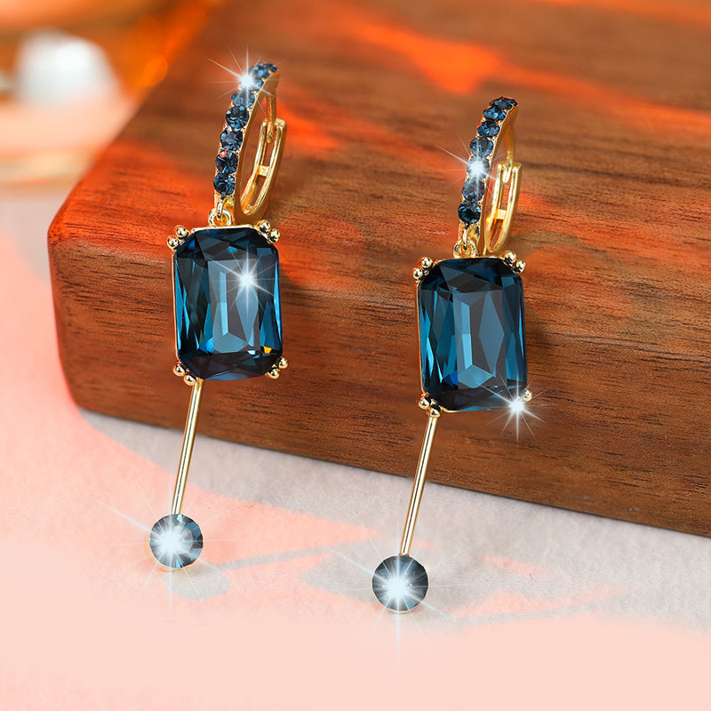๐ LIMITED-TIME 50% OFF! โจ Vintage Synthetic Diamond Earrings โ Geometric, Dangling, Clip-On โจ