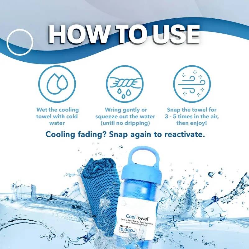 🎉Buy 3 Get 2 Free-Limited Sale🔥Cold Sweat Towel You Can Use Anywhere, Anytime! Reusable Soft Absorbent Cooling Portable