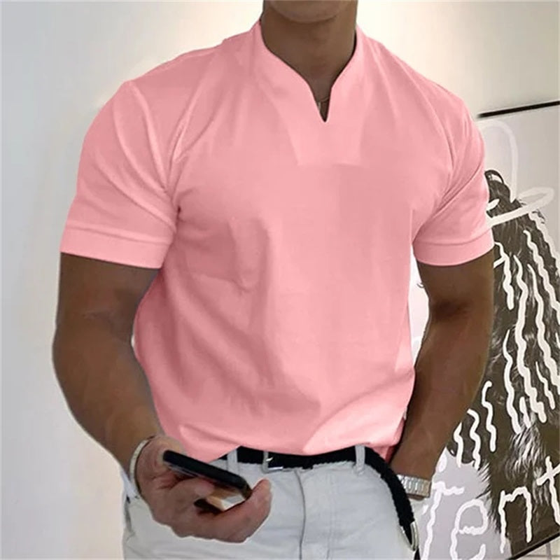Men Gentlemans Business Short Sleeve Fitness T-shirtš„HOT SALE 49% OFF