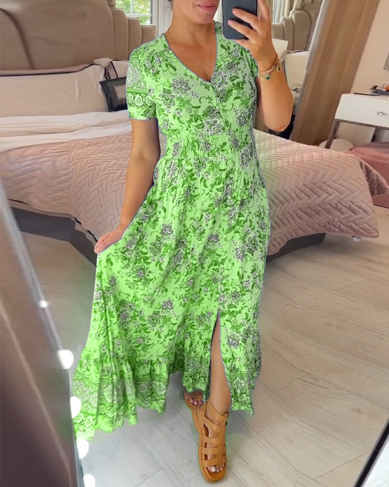 🌸Big price reduction!🌸Floral Print V-neck Dress