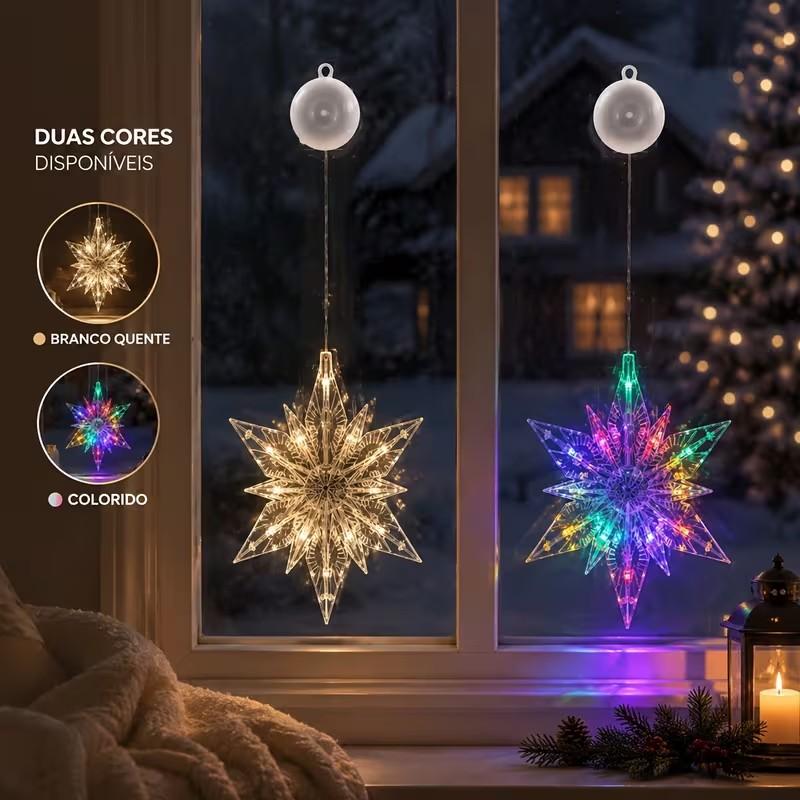 ⏳LAST DAY SALE ONLY £7.99!!🎄❄️ DIY Christmas Snowflake Suction Cup LED Lights ✨ | Battery Operated, Warm & Multi-Colour, Window Suction Lights, Christmas Home & Party Decor