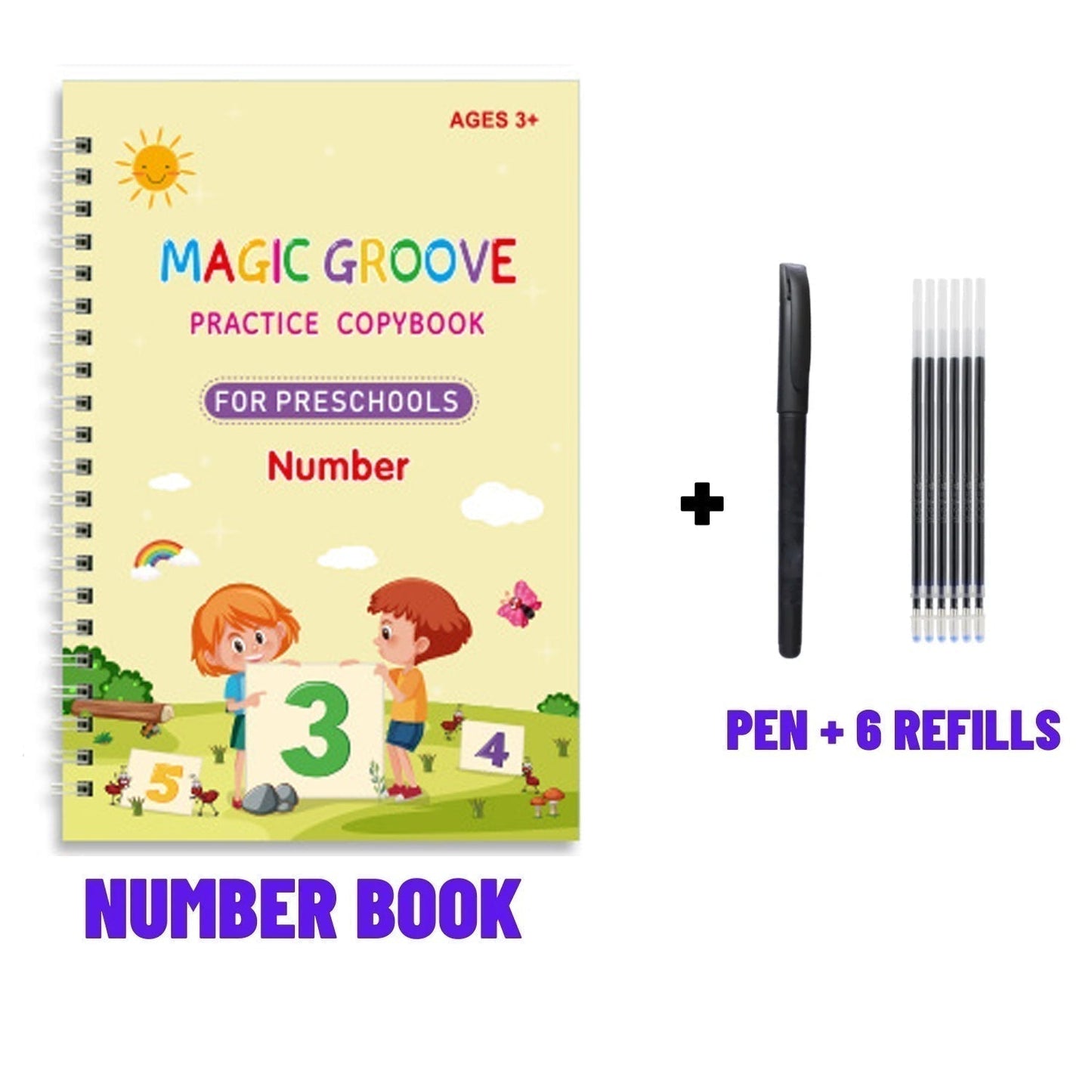 🏆LAST DAY SALE ONLY £6.99!🔥4-in-1 Fun Reusable Learning Books📚✨Handwriting • Numbers • Drawing • Fine Motor Skills • With Vanishing Ink Pen | Ages 2+ • Eco-Friendly & Screen-Free 🌱🇬🇧