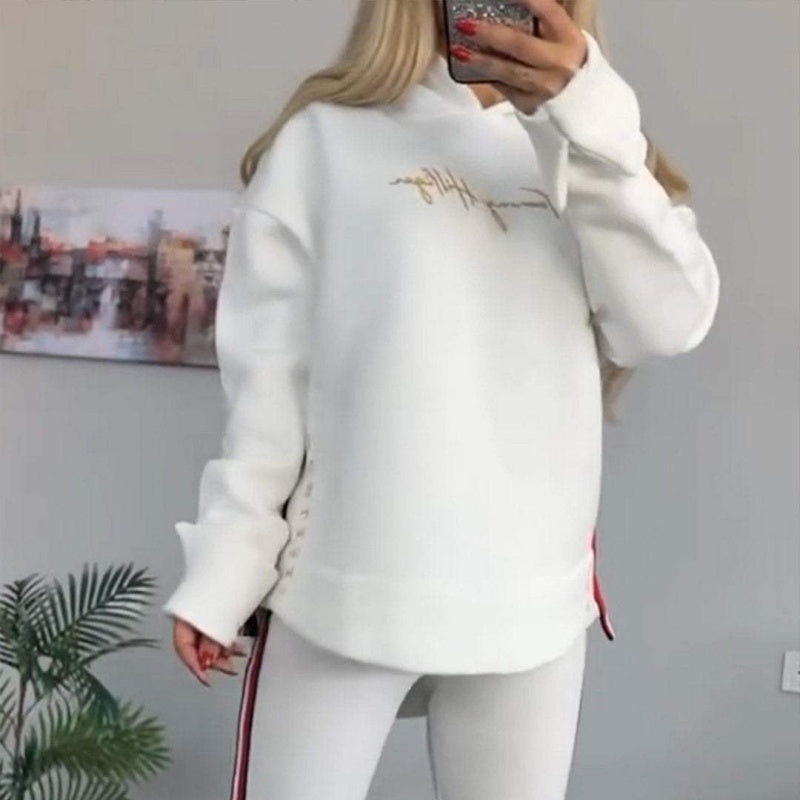 🎉Women's Long-Sleeved Striped Casual Hooded Top&pant