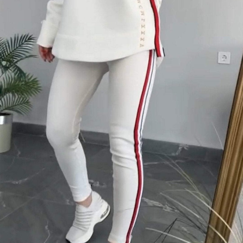 🎉Women's Long-Sleeved Striped Casual Hooded Top&pant