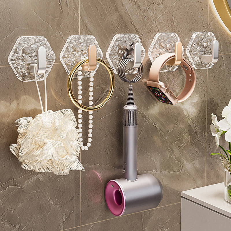 5PCS Punch-Free Ripple Wall Adhesive Hooks