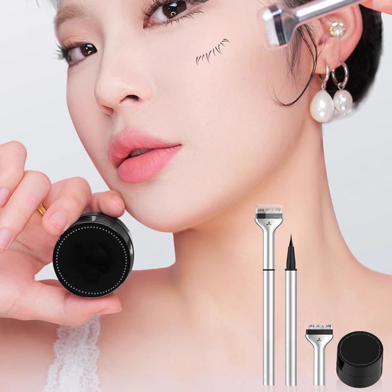 ๐ ๐ธ๐2-in-1 Waterproof Eyeliner & Lower Eyelash Stamp Artifact Set with Individual Liquid Eyeliner (100% off)