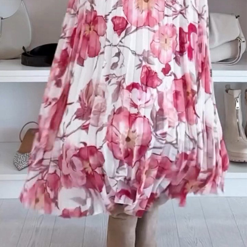 🌸Summer dress 50% OFF👗Floral Print Off-Shoulder Top & Maxi Skirt Two-Piece Set💕
