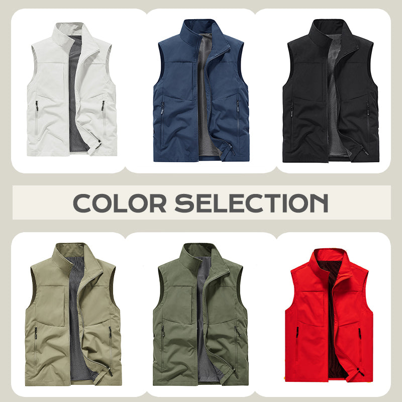 ⏳ Limited time 50% off! 💥Men's Comfortable Quick-Dry Vest with Pockets(From two pieces, the more you buy, the more you save!)