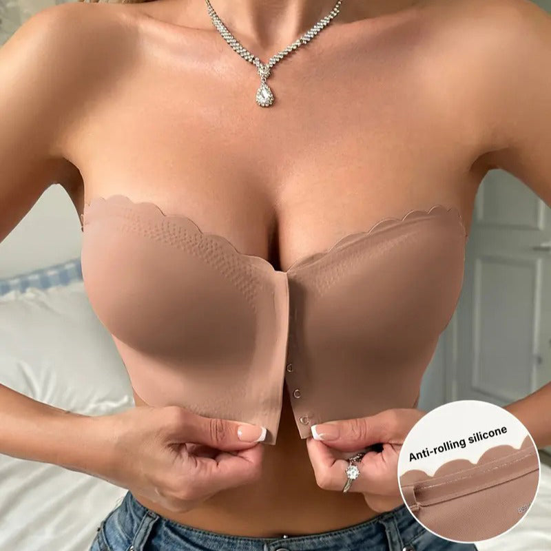 š„Last Day 49% OFFš„Seamless Front Closure Strapless Bandeau Bra