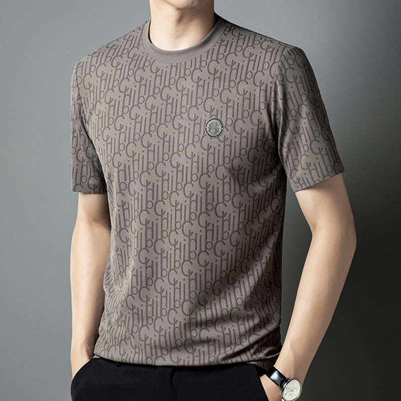 Men's Casual Printed Crewneck T-Shirt
