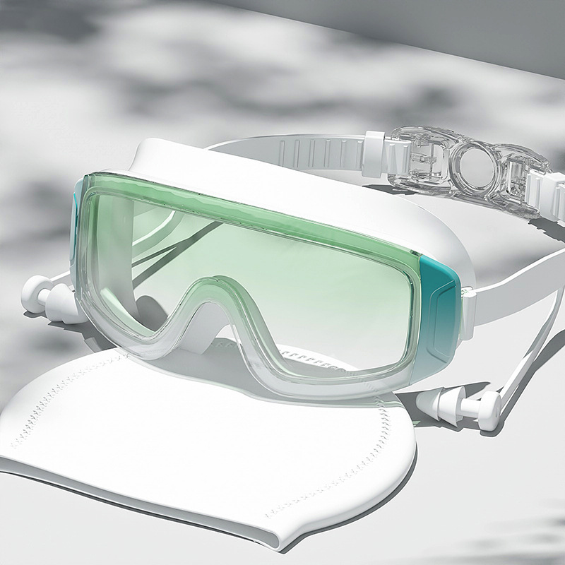 Waterproof Swimming Goggles & Swimming Cap Set