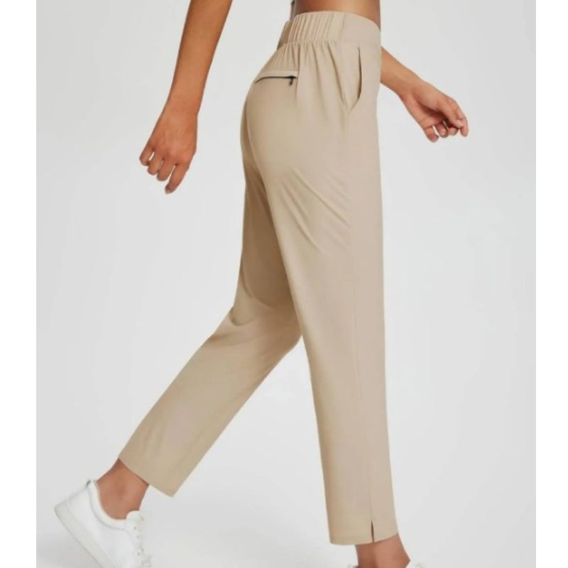 🔥New Arrival💕Women's High-Waisted Elastic Pants with Zipper Pockets