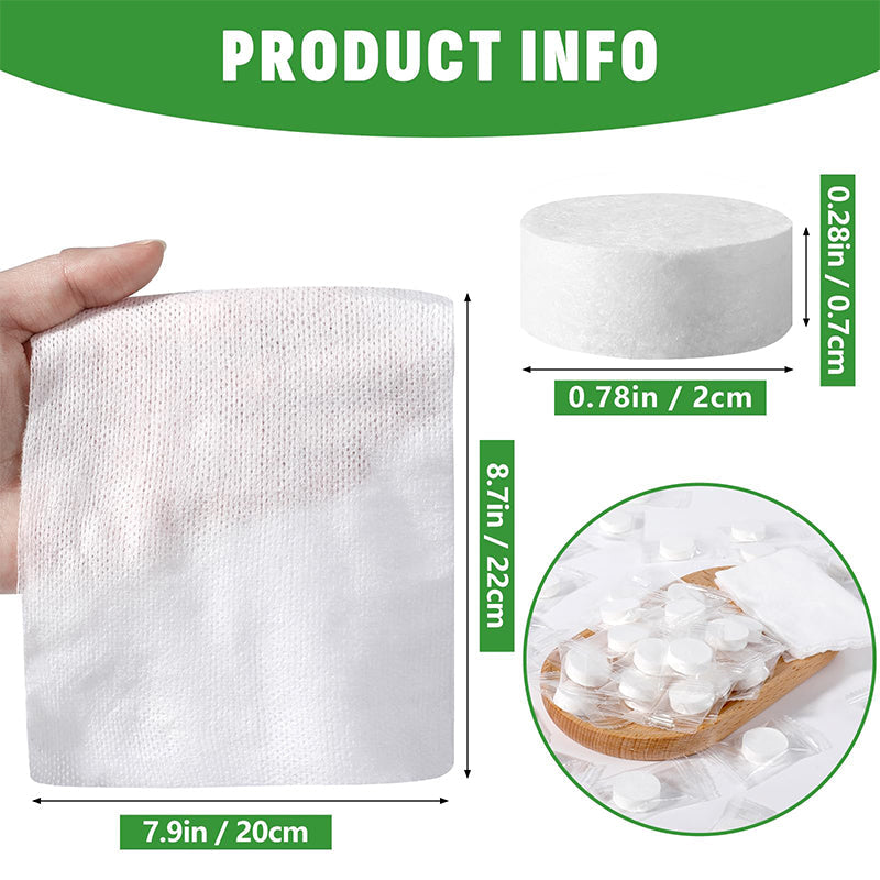 🏆Flash Sale⚡50K+ SOLD!💥EACH ONLY £0.06!!!✨Compressed Towel Tablets - 142% high-quality pure cotton