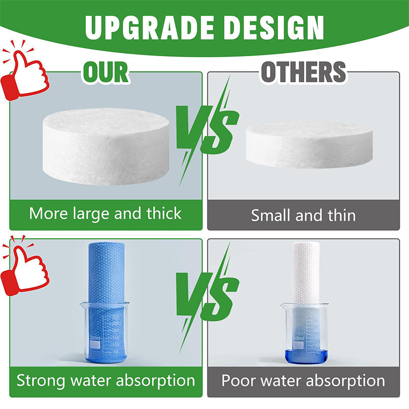 🏆Flash Sale⚡50K+ SOLD!💥EACH ONLY £0.06!!!✨Compressed Towel Tablets - 142% high-quality pure cotton