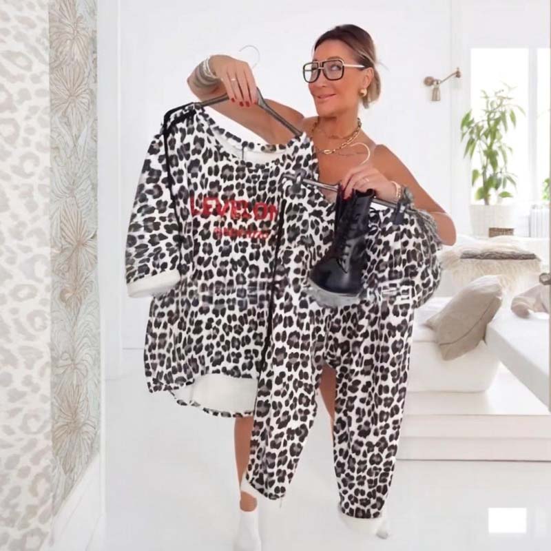 ๐ฅ๐๐ใS-5XLใ Women's Chic Leopard Print Co-ord Set โ Versatile for Daily & Party Looks