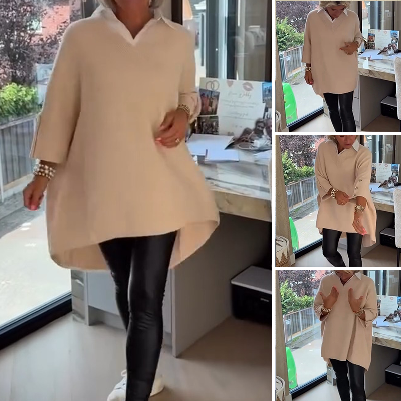 š Autumn Limited-Timeš„ Women's Long-Sleeve Top with Shirt Collar