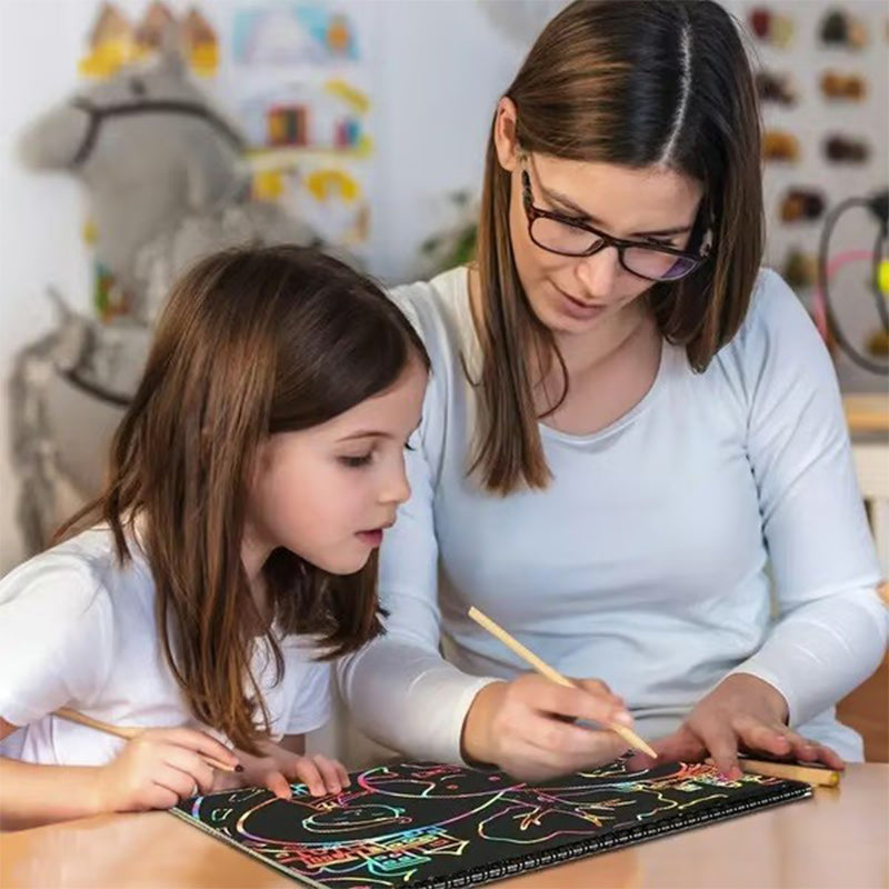 BUY 2 GET 1 FREEšØCreative Rainbow Scratch Art Notebook