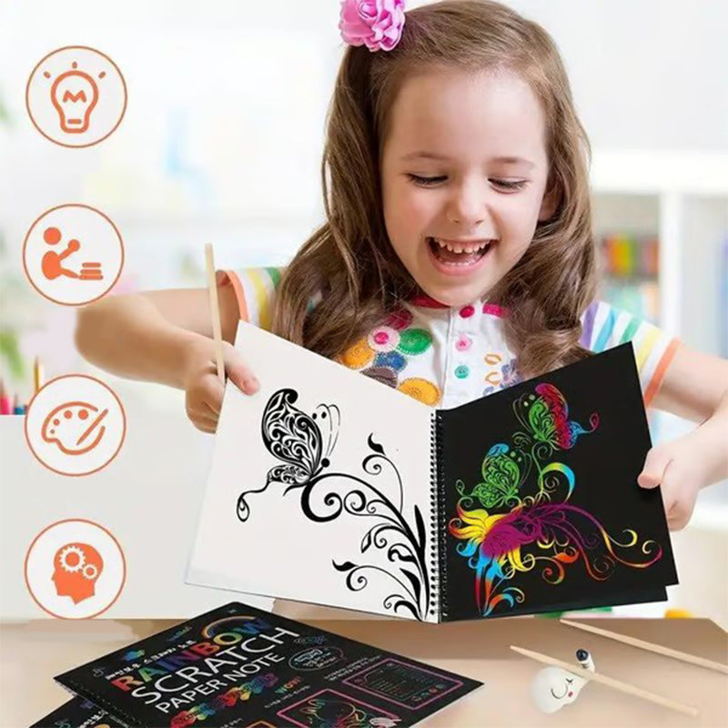 BUY 2 GET 1 FREEšØCreative Rainbow Scratch Art Notebook