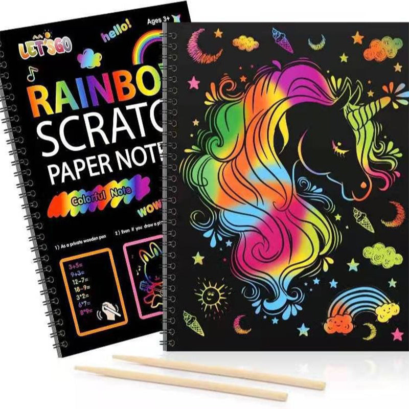 BUY 2 GET 1 FREEšØCreative Rainbow Scratch Art Notebook
